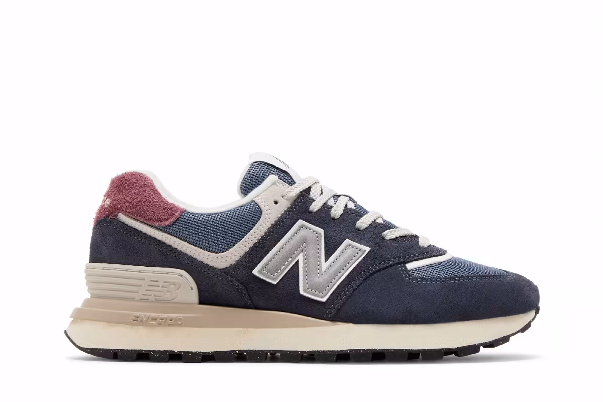 New Balance 574 Legacy Navy Grey Pink, view 2