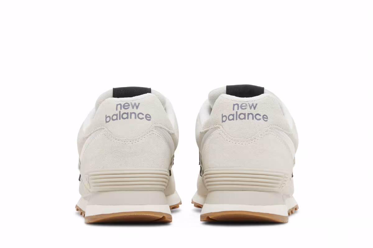 New Balance 574 Off White Black, view 7