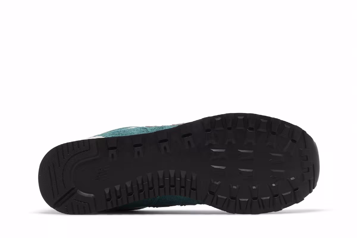 New Balance 574 Aqua Green Orange, view 5