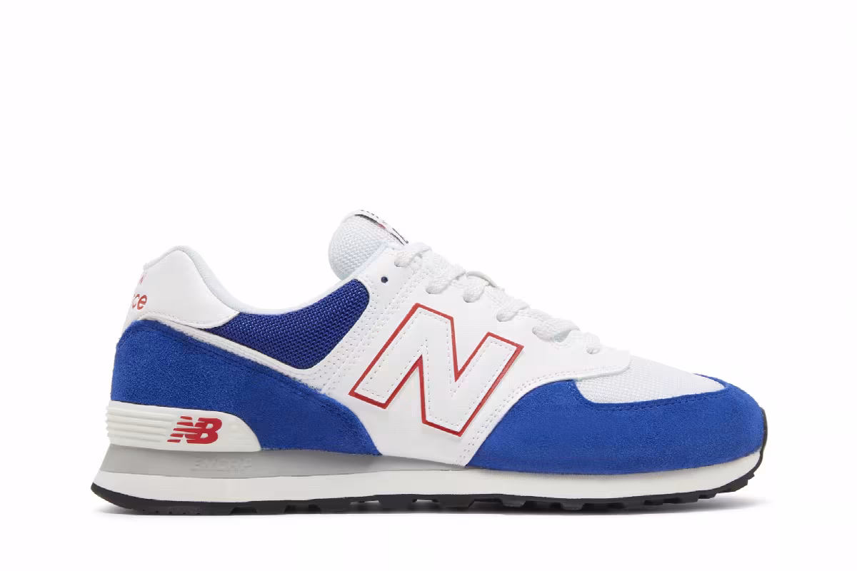 New Balance 574 Blue White, view 2