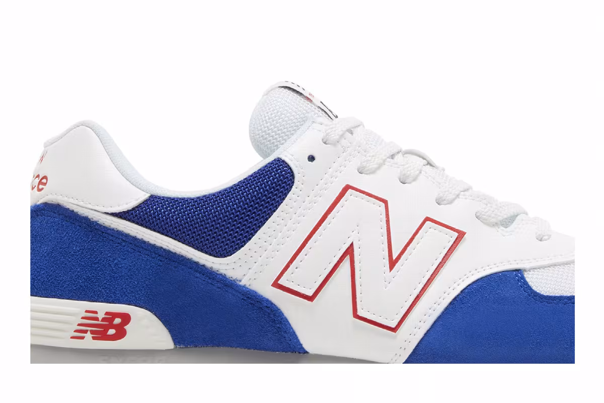 New Balance 574 Blue White, view 3