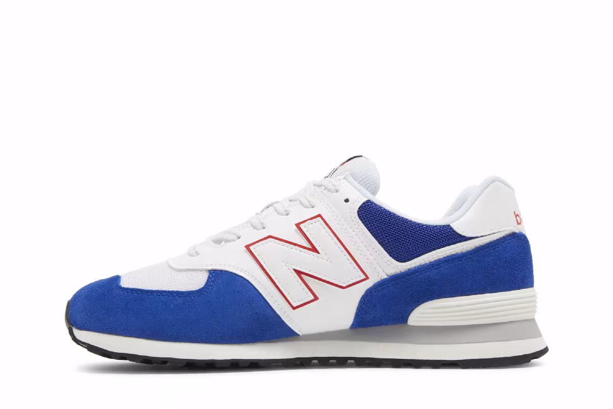 New Balance 574 Blue White, view 4