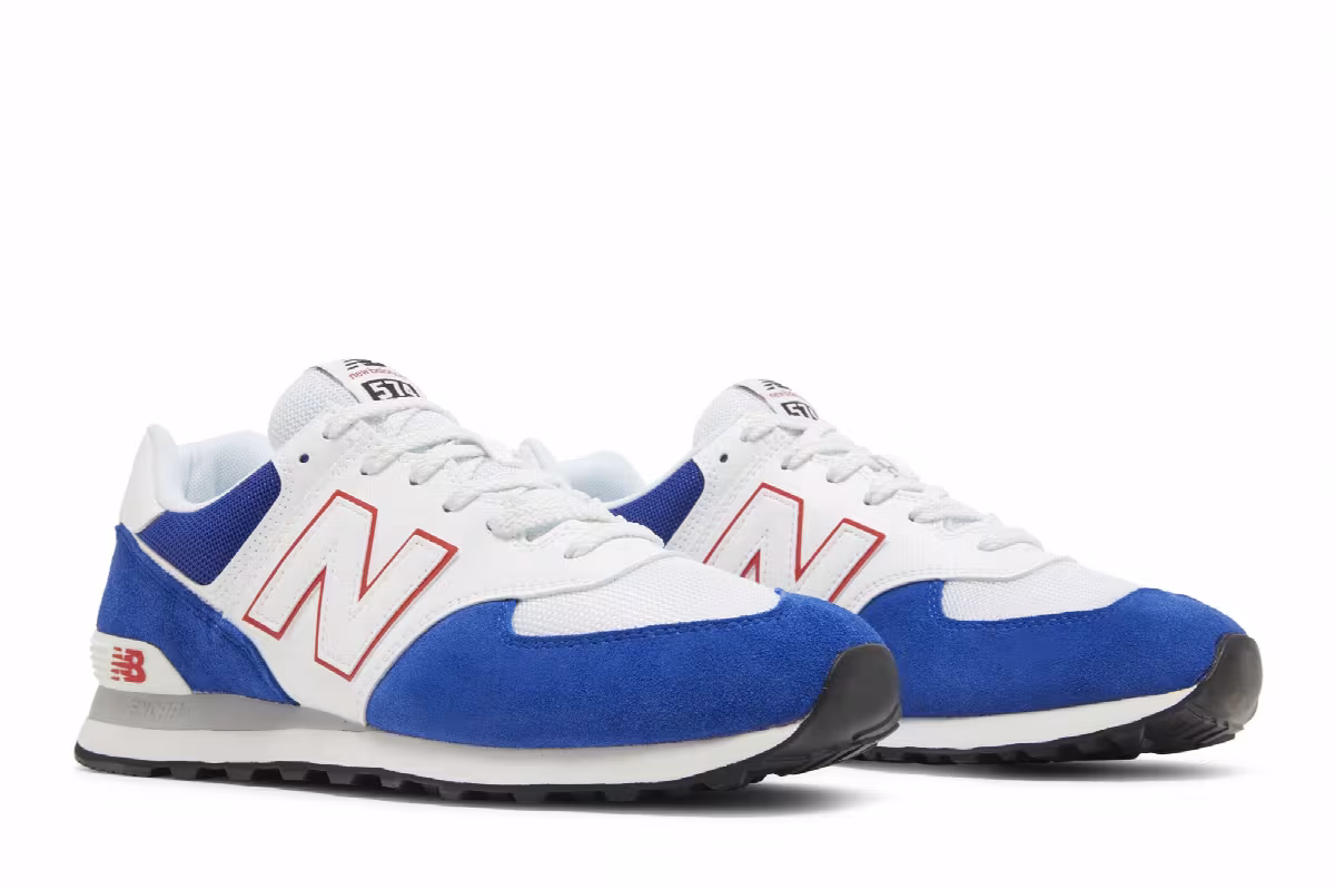New Balance 574 Blue White, view 9