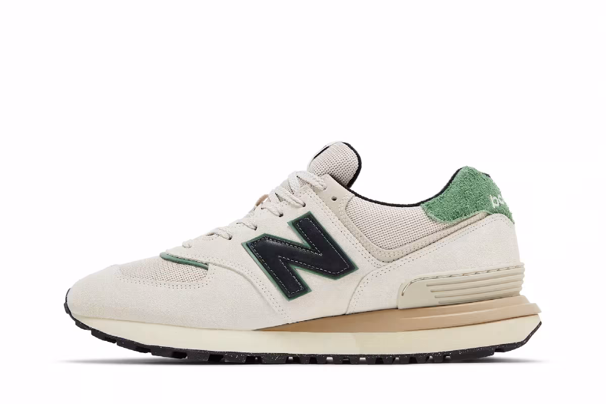 New Balance 574 Legacy White Black Green, view 4