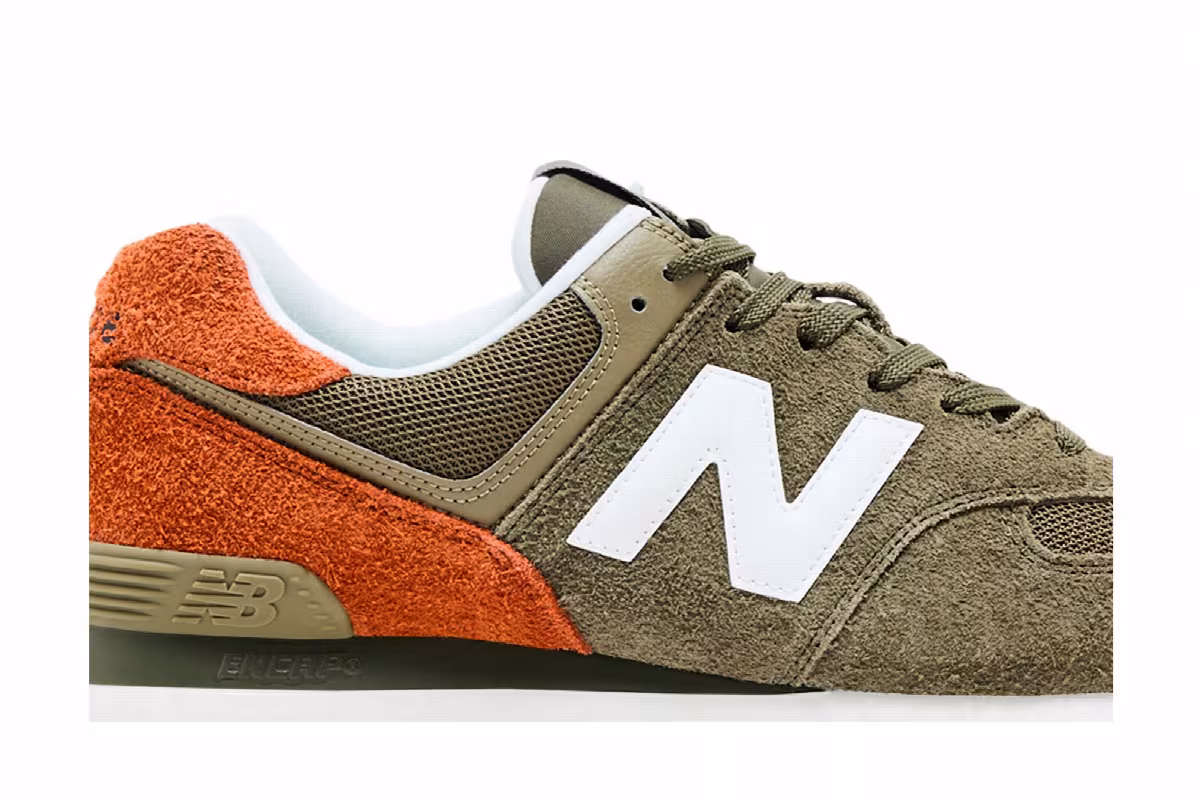 New Balance 574 Brown Orange, view 3