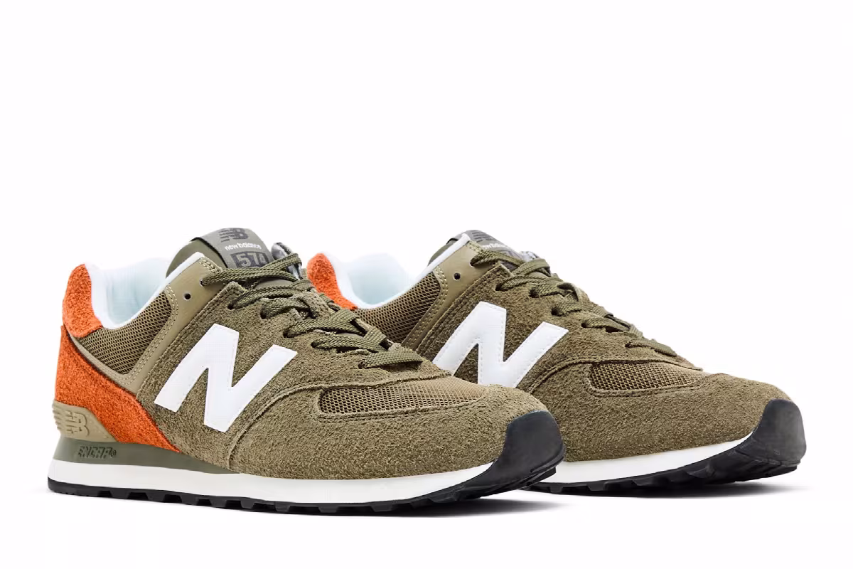New Balance 574 Brown Orange, view 9