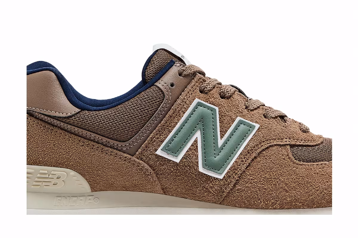 New Balance 574 Brown Royal Blue, view 3