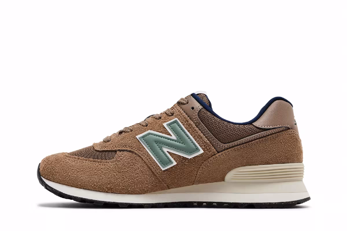 New Balance 574 Brown Royal Blue, view 4