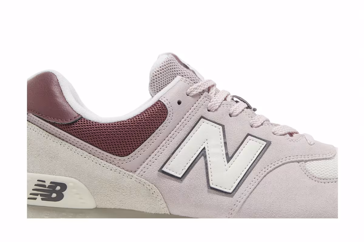 New Balance 574 Pink Burgundy, view 3