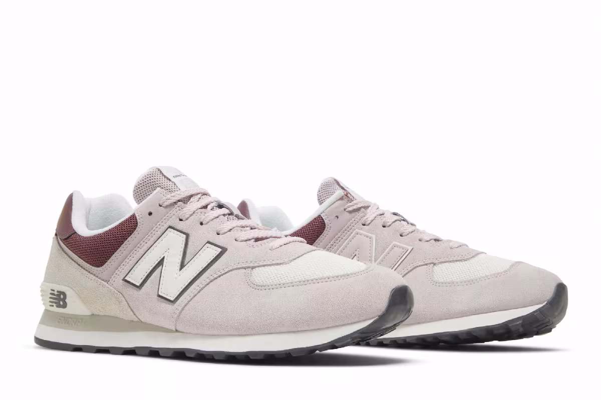 New Balance 574 Pink Burgundy, view 9