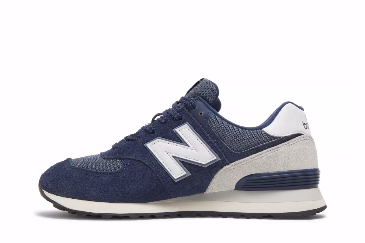 New Balance 574 Navy White, view 4
