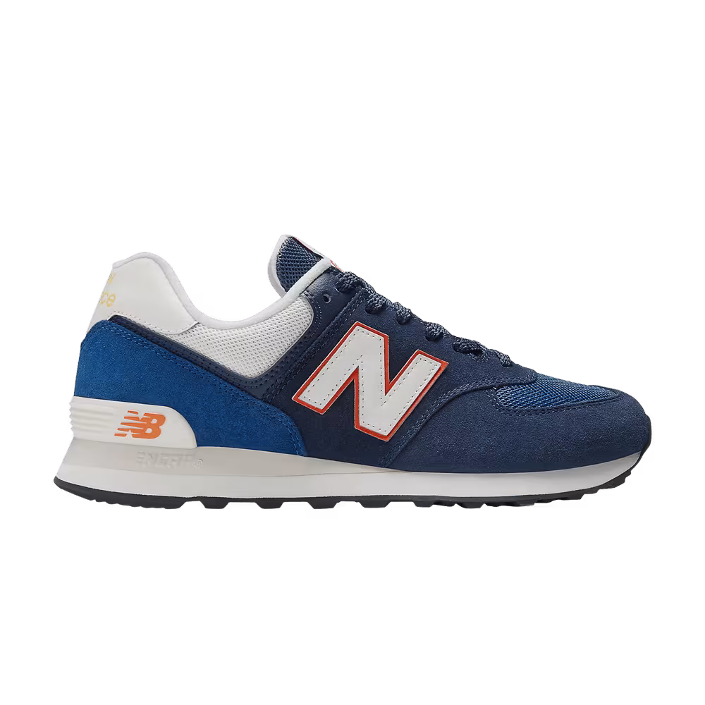 New Balance 574 Navy Orange Yellow