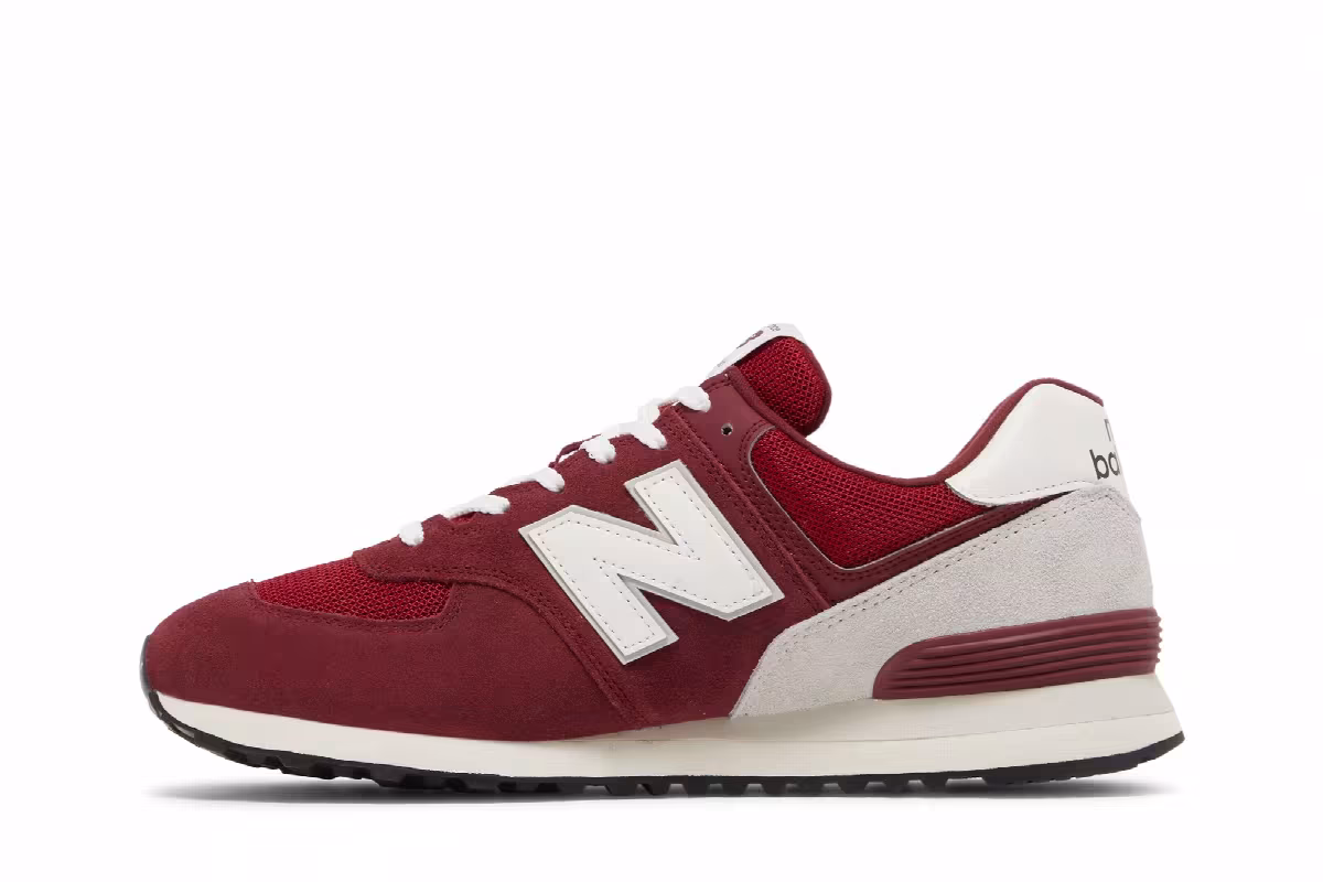 New Balance 574 Classic Red White, view 4