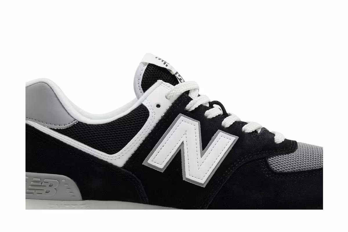 New Balance 574 Black White Grey, view 3