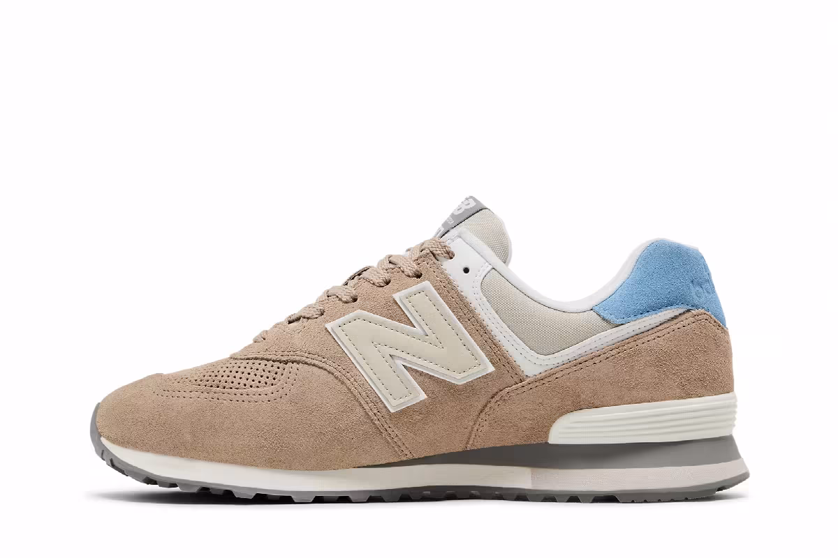 New Balance 574 Brown Light Blue, view 4