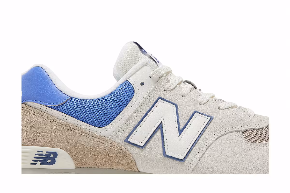 New Balance 574 Off White Blue, view 3