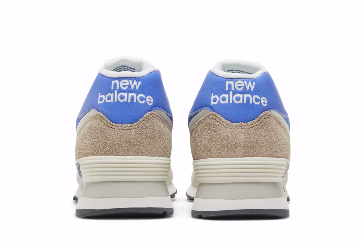 New Balance 574 Off White Blue, view 7