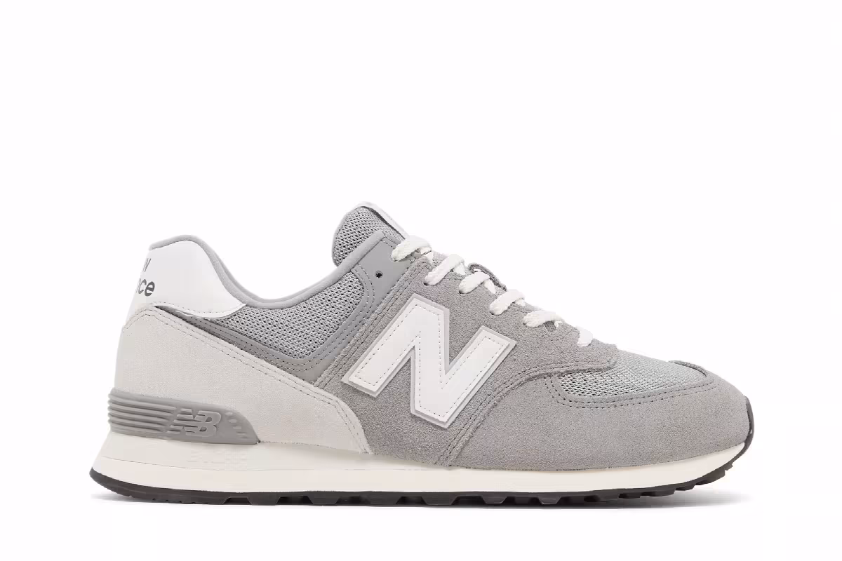 New Balance 574 Grey White, view 2