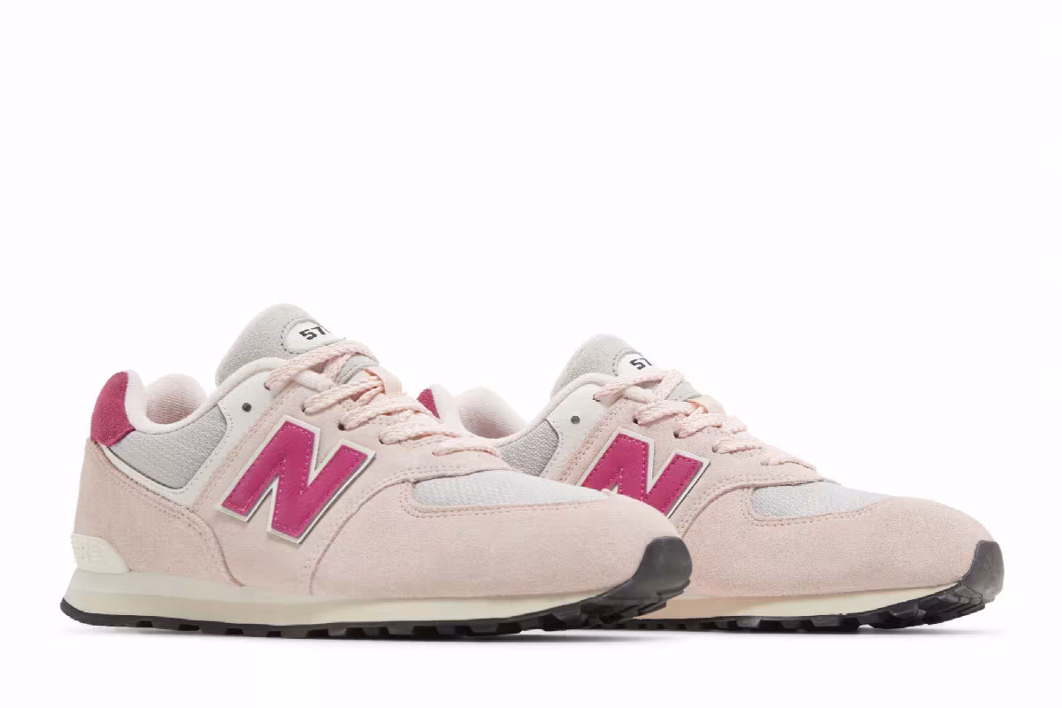 New Balance 574 Big Kid Crystal Pink, view 9