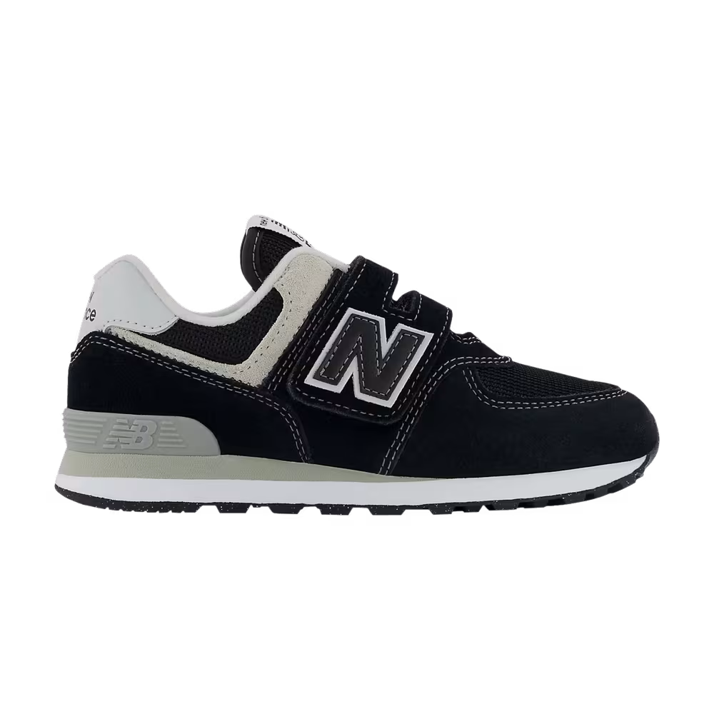 New Balance 574 Hook & Loop Little Kid Wide Core Pack - Black