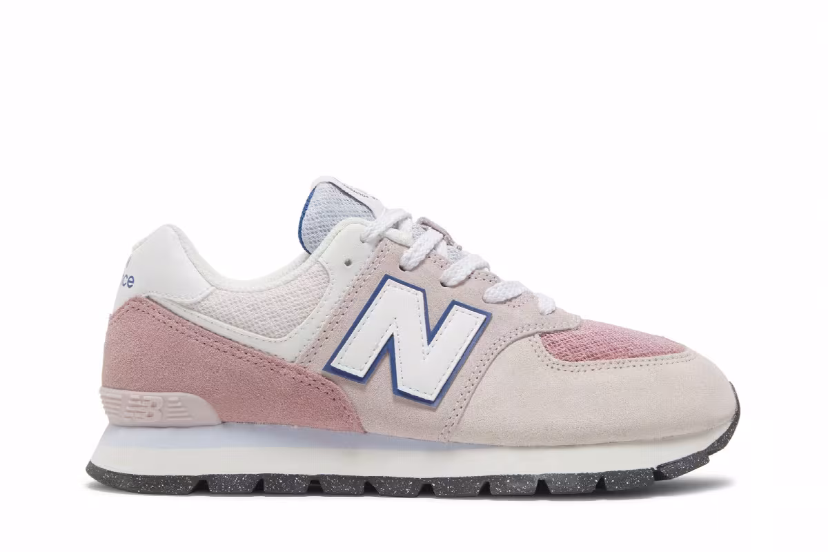 New Balance 574 Big Kid Wide Hazy Rose, view 2