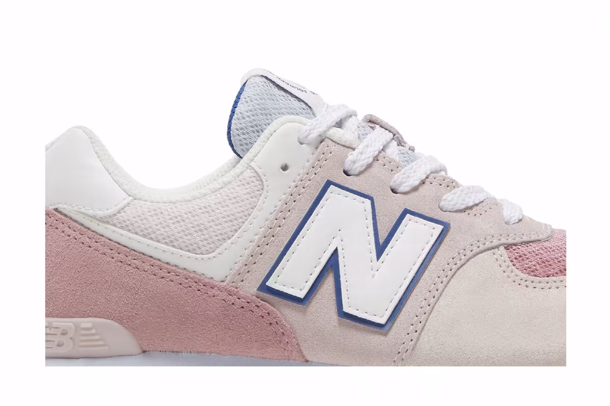 New Balance 574 Big Kid Wide Hazy Rose, view 3
