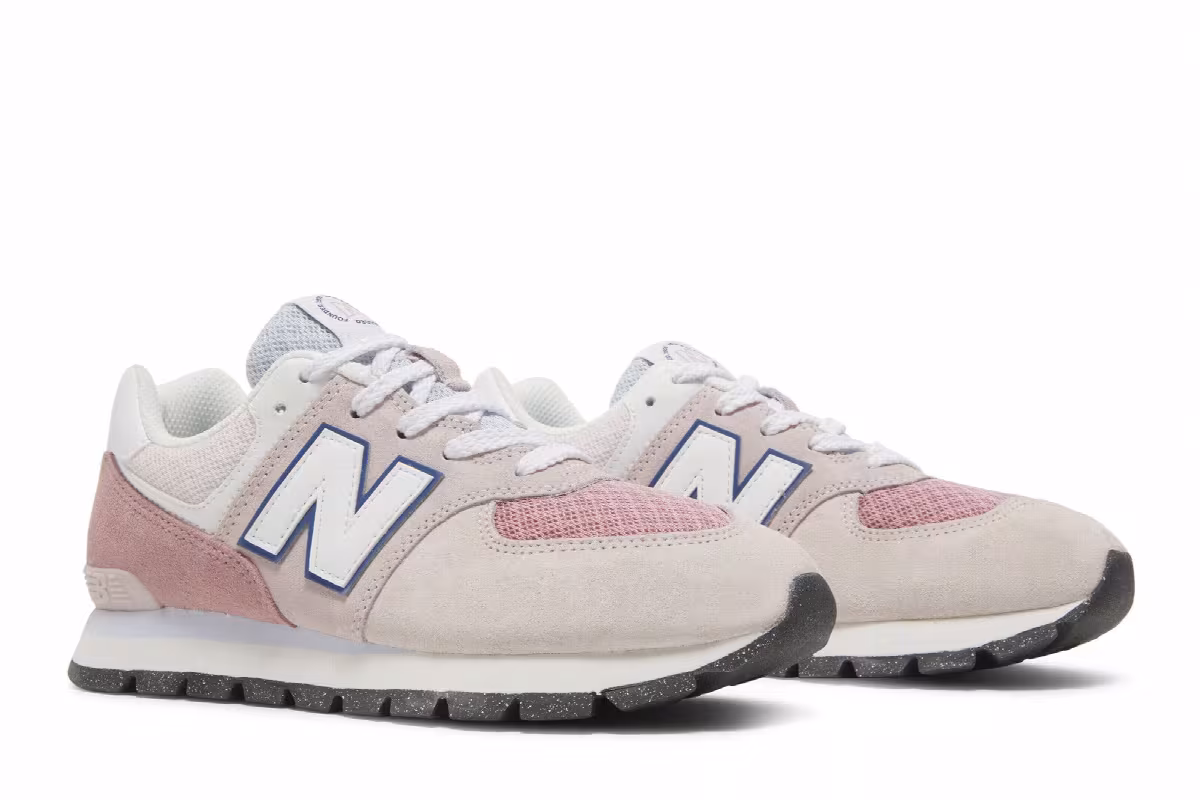 New Balance 574 Big Kid Wide Hazy Rose, view 9