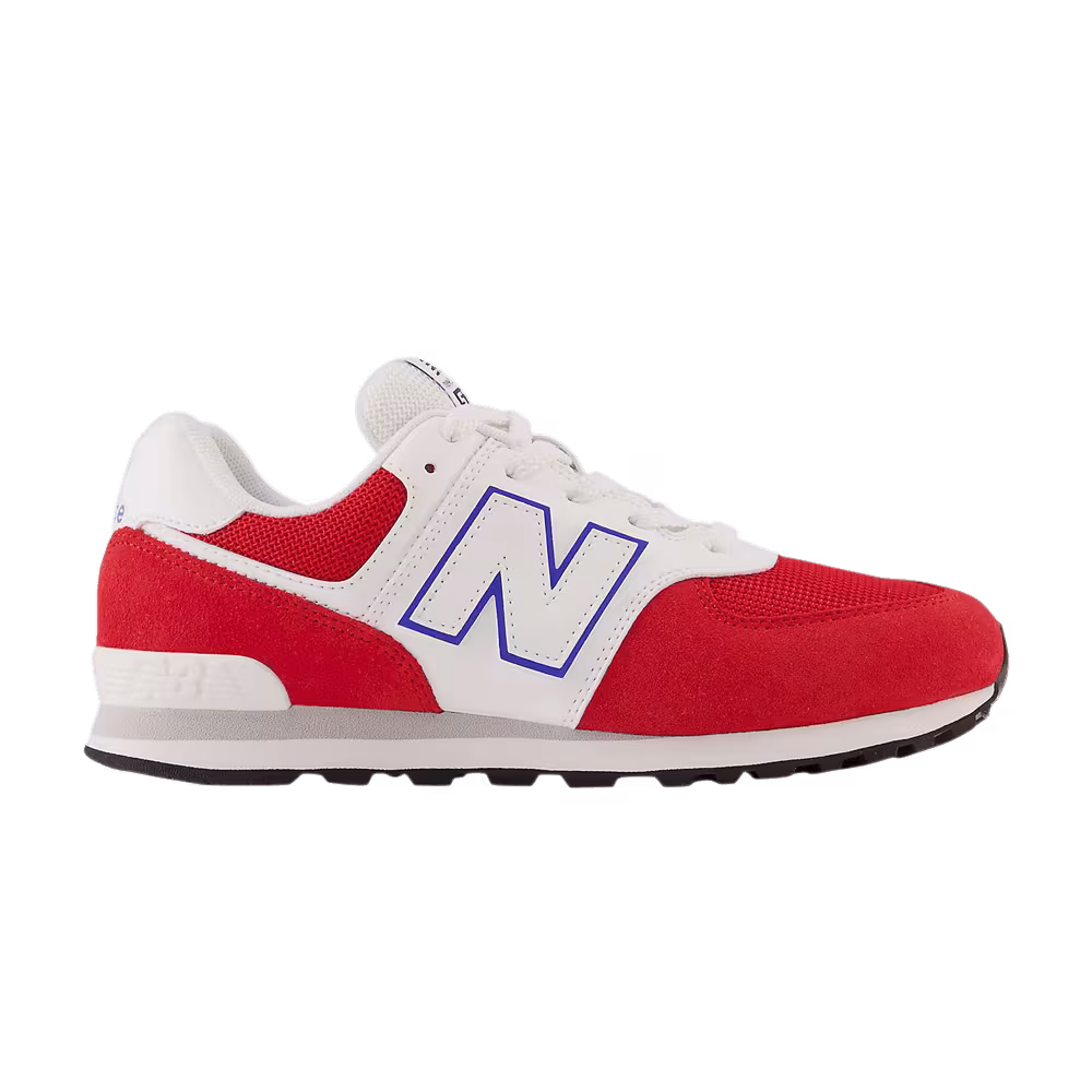 New Balance 574 Big Kid Team Red White