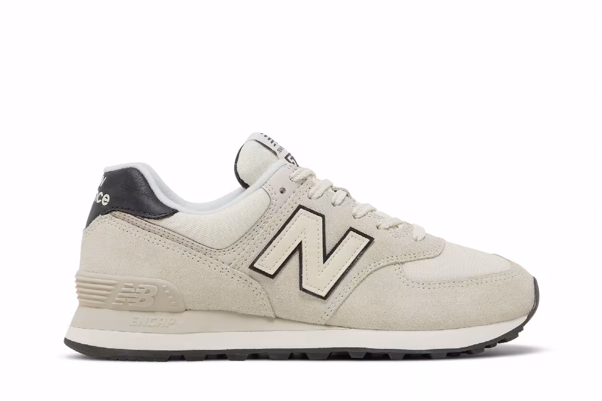 New Balance Women's 574 Beige Angora, view 2
