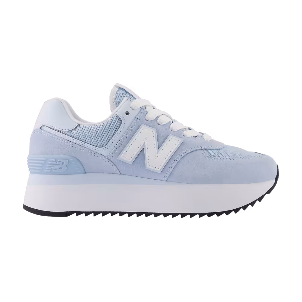 New Balance Women's 574+ Light Chrome Blue