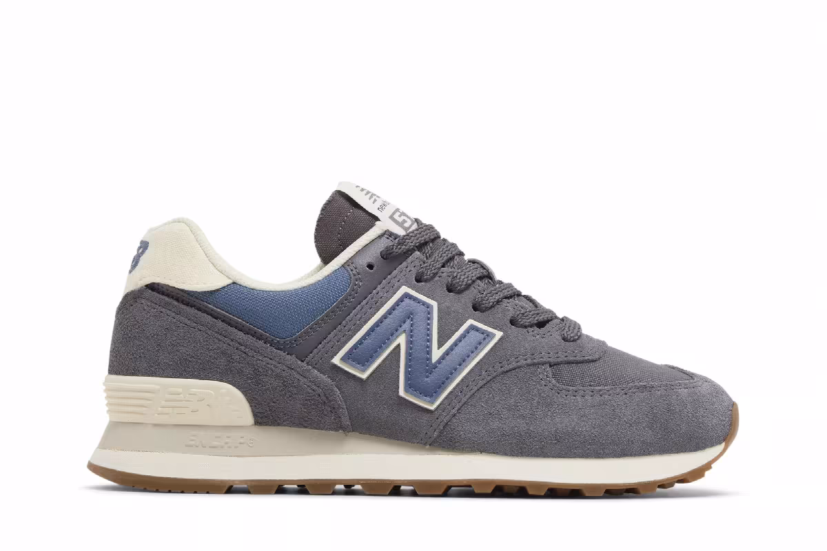 New Balance Women's 574 Magnet Vintage Indigo, view 2