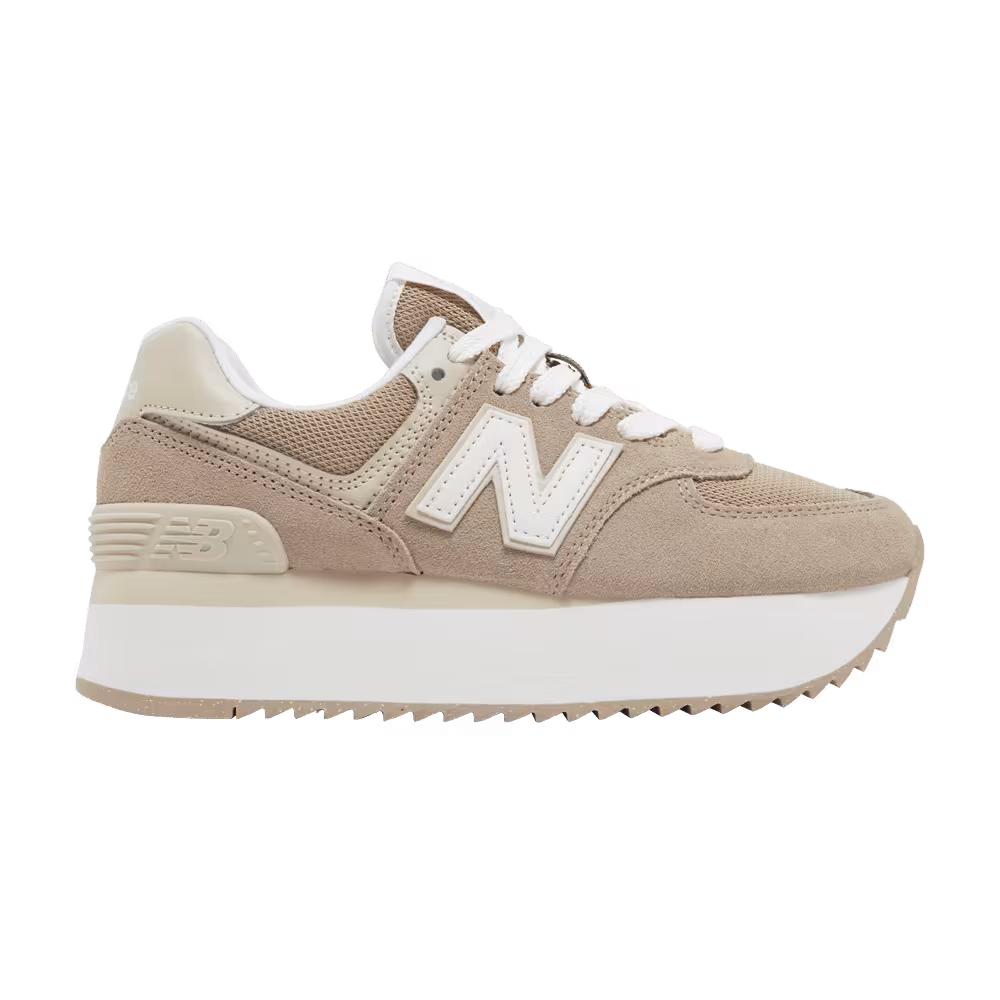 New Balance Women's 574+ Driftwood Timberwolf
