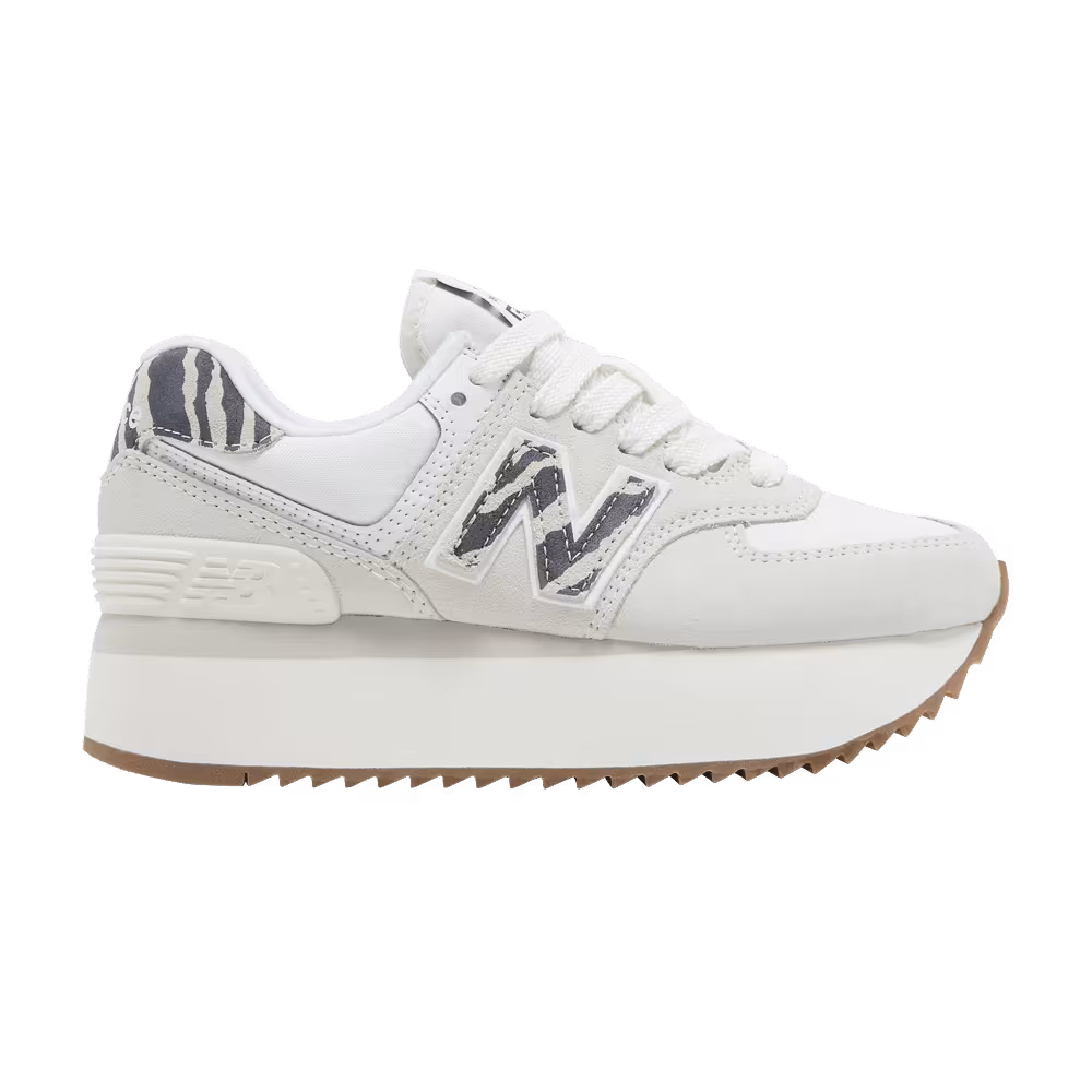 New Balance Women's 574+ Sea Salt Animal Print
