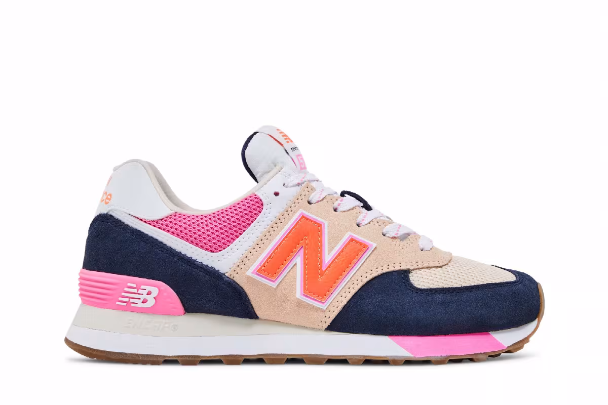 New Balance Women's 574v2 Natural Indigo Vintage Rose, view 2