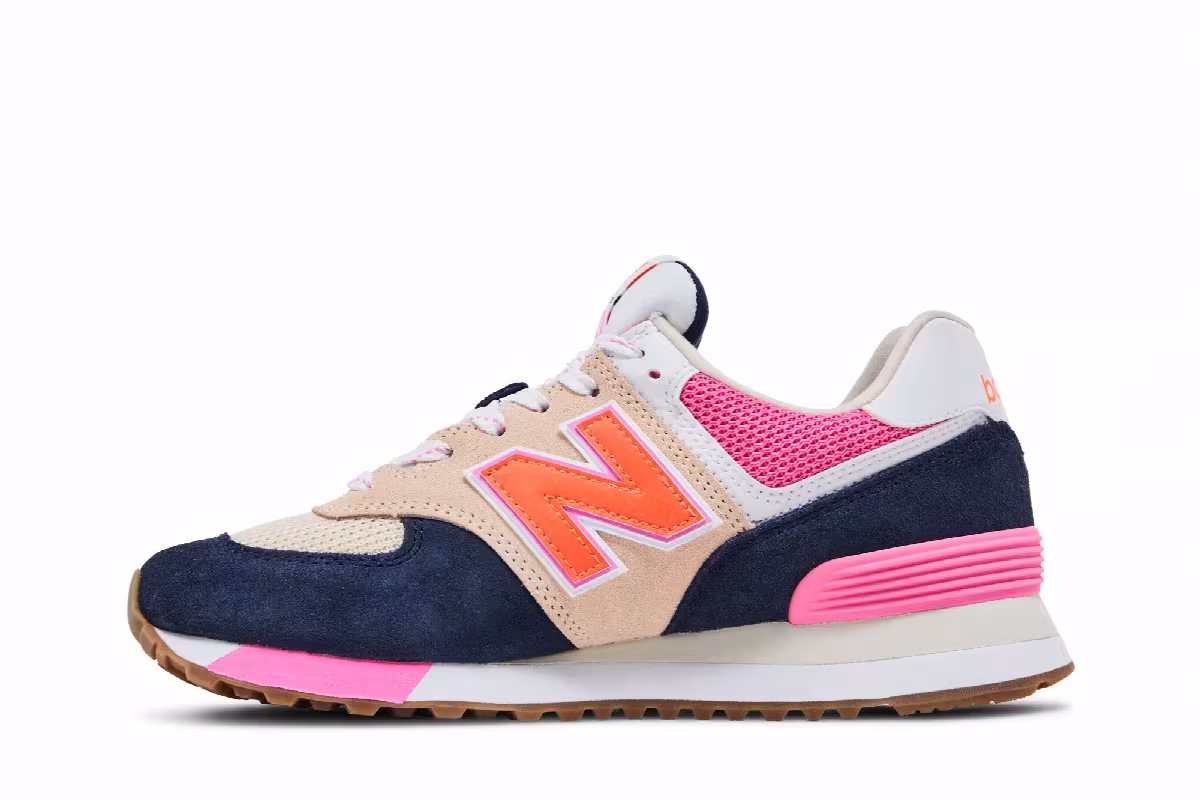 New Balance Women's 574v2 Natural Indigo Vintage Rose, view 4