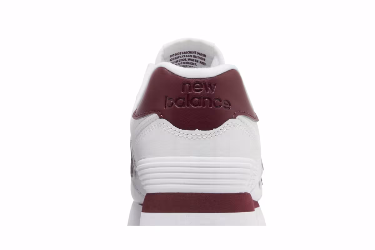 New Balance Women's 574+ White Burgundy, view 8