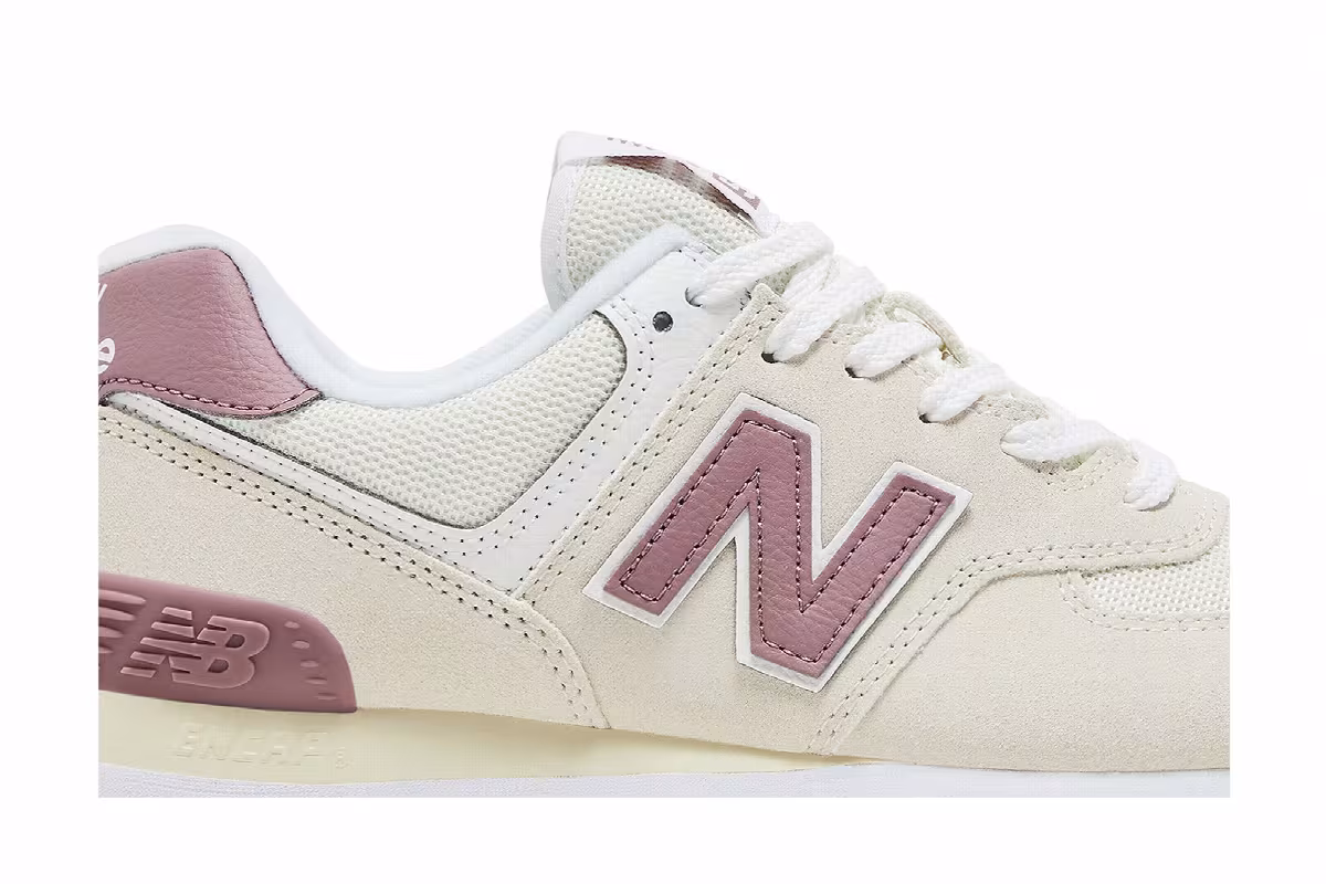 New Balance Women's 574 Beige Pink, view 3