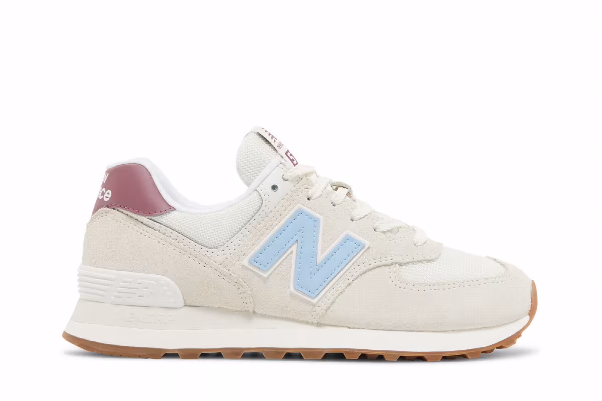 New Balance Women's 574 Sea Salt Blue Haze, view 2