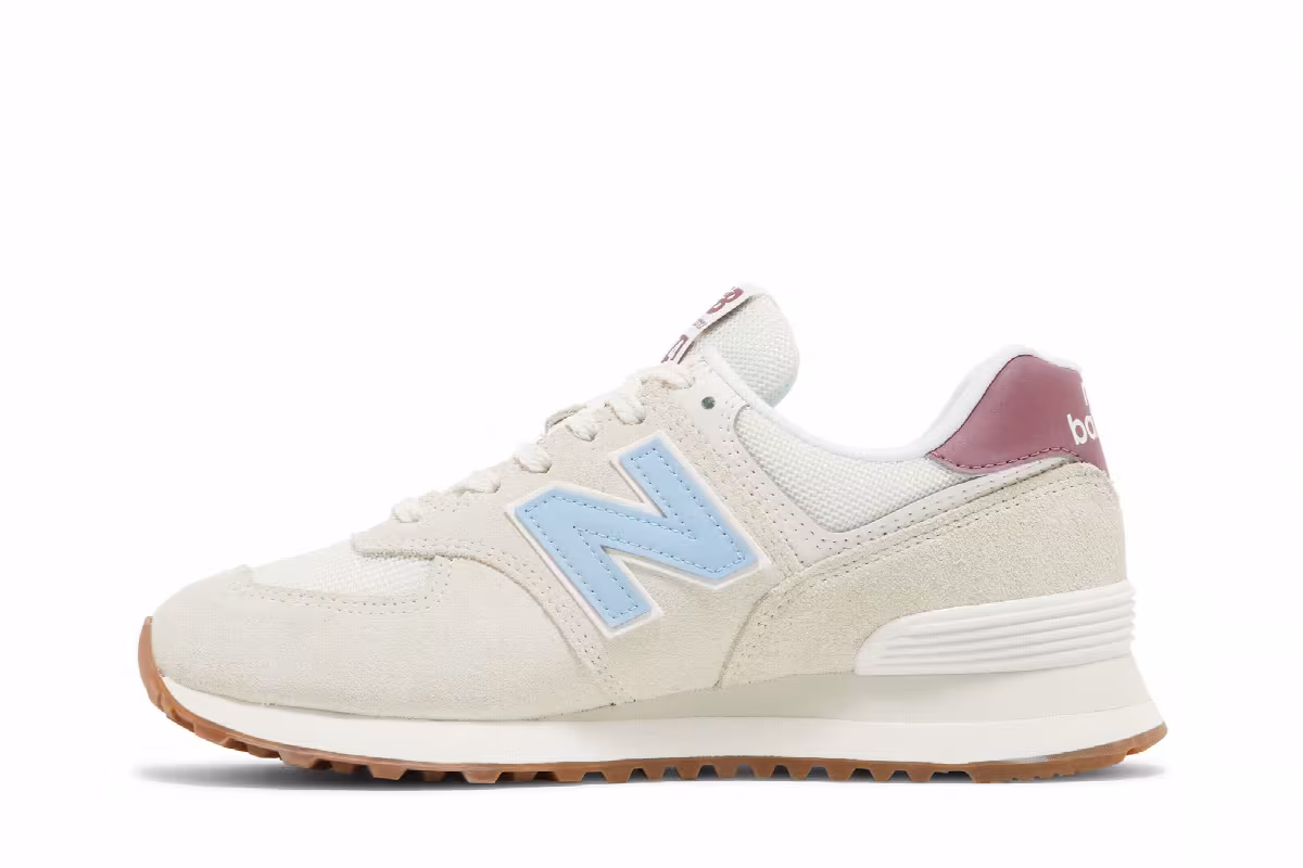 New Balance Women's 574 Sea Salt Blue Haze, view 4