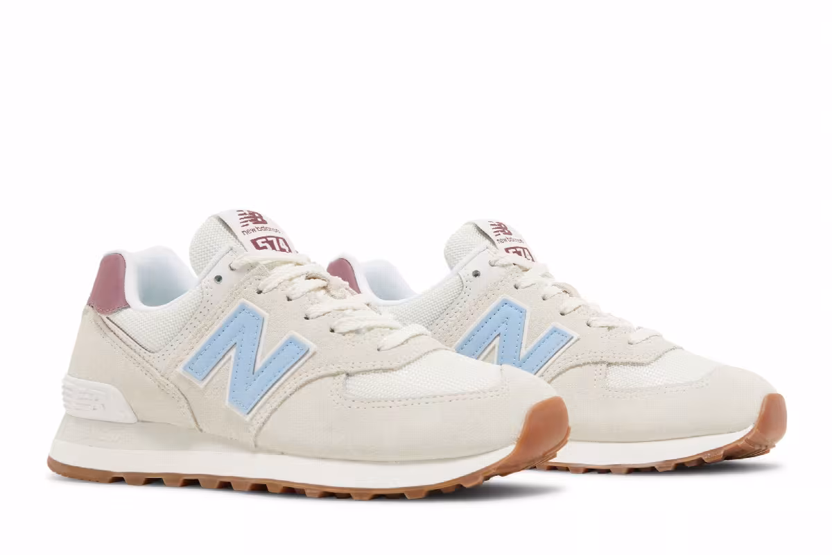New Balance Women's 574 Sea Salt Blue Haze, view 9