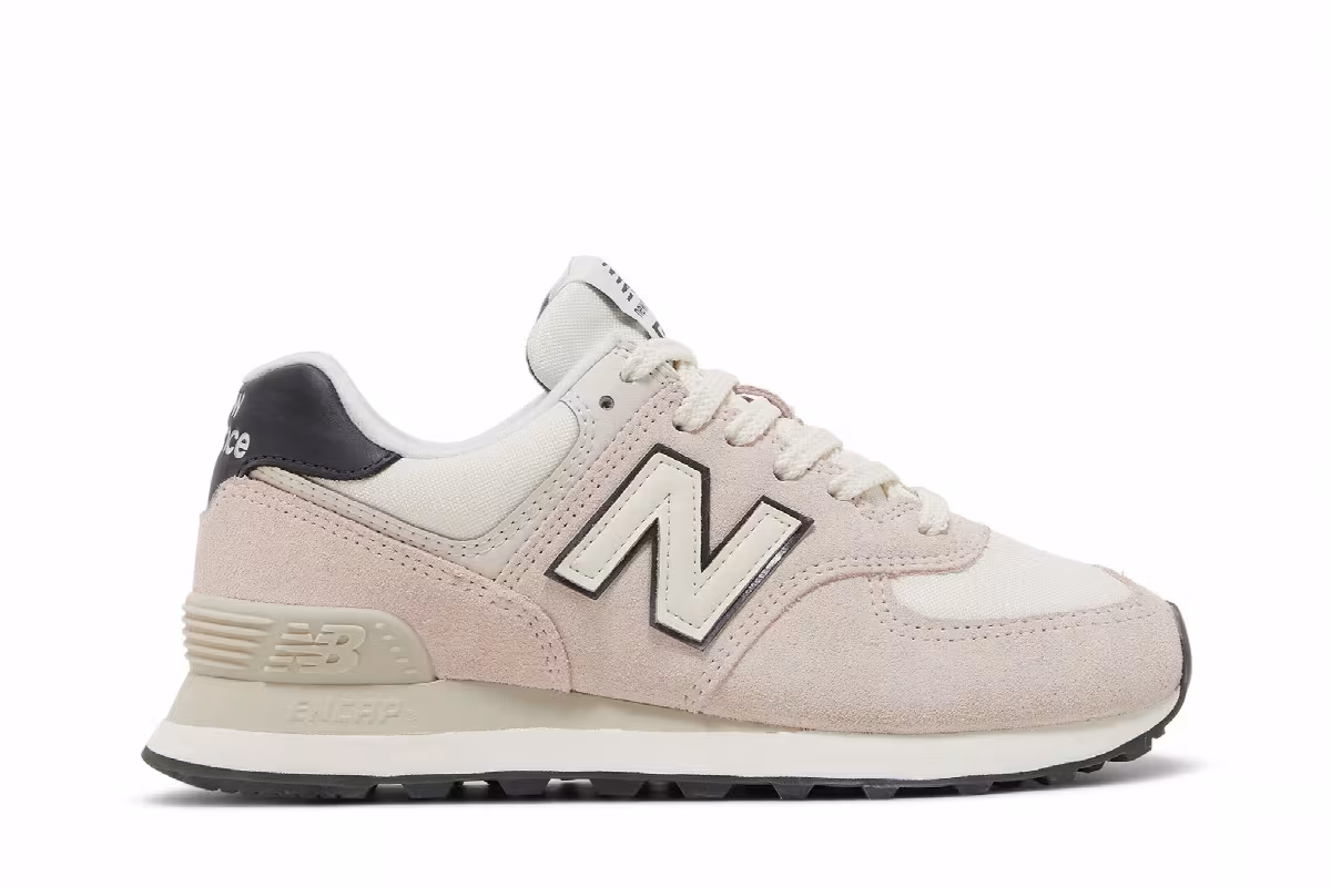 New Balance Women's 574 Washed Pink, view 2