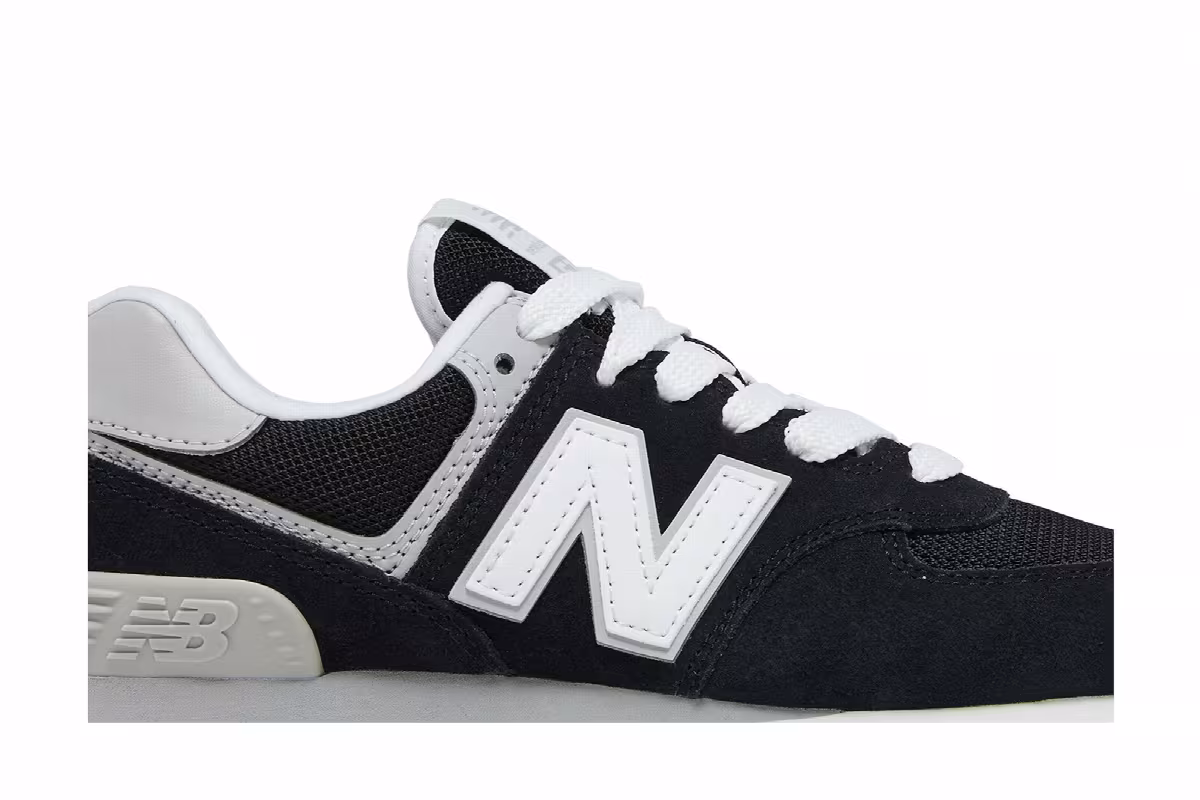 New Balance Women's 574+ Black White, view 3