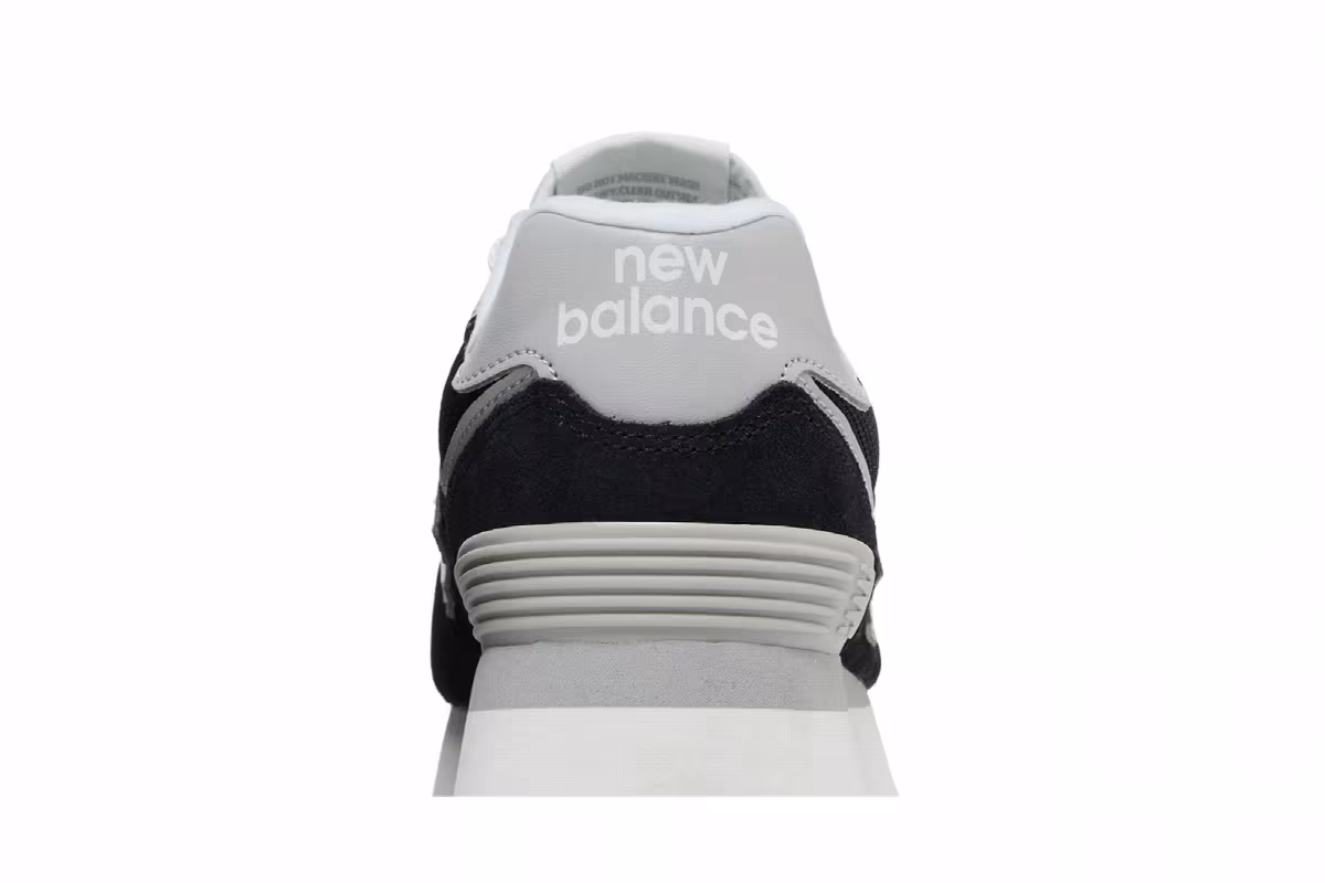 New Balance Women's 574+ Black White, view 8