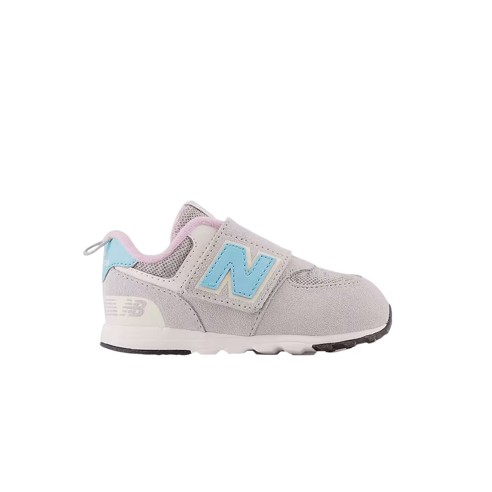 New Balance 574 New-B Hook & Loop Toddler Brighton Grey Summer Aqua