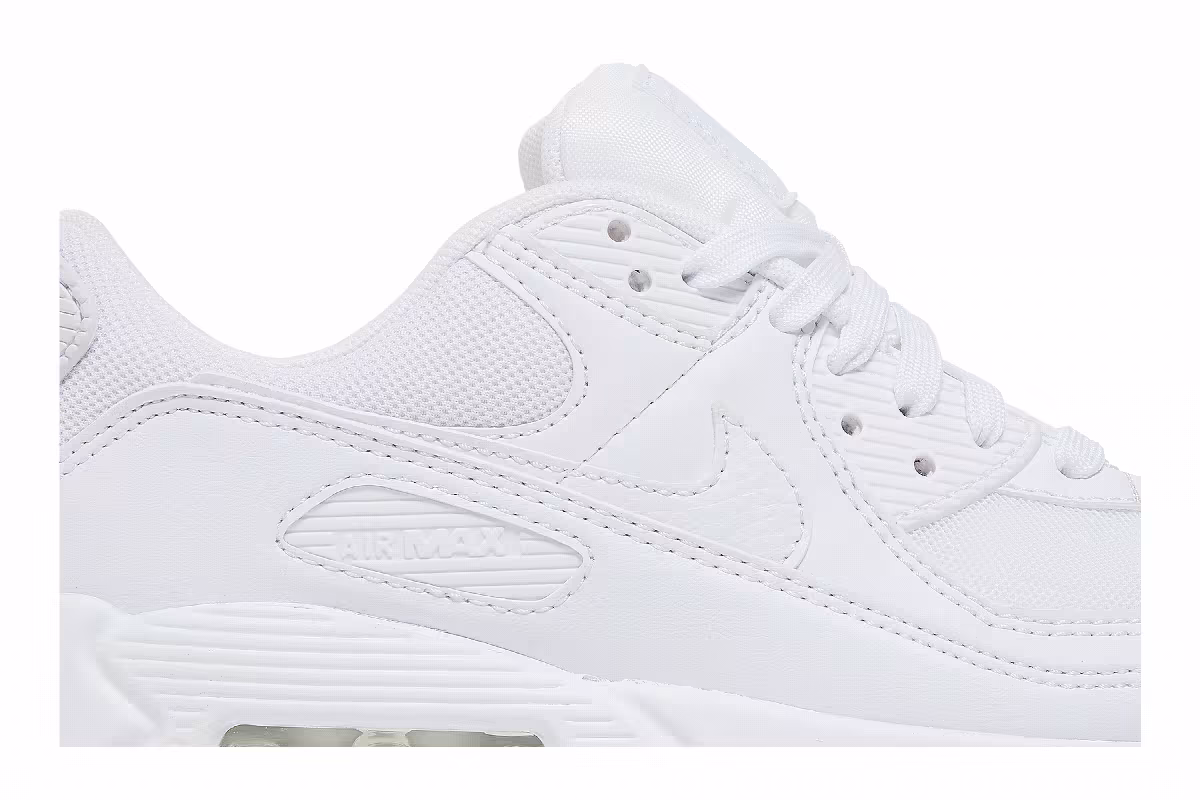 Nike Women's Air Max 90 Triple White, view 3