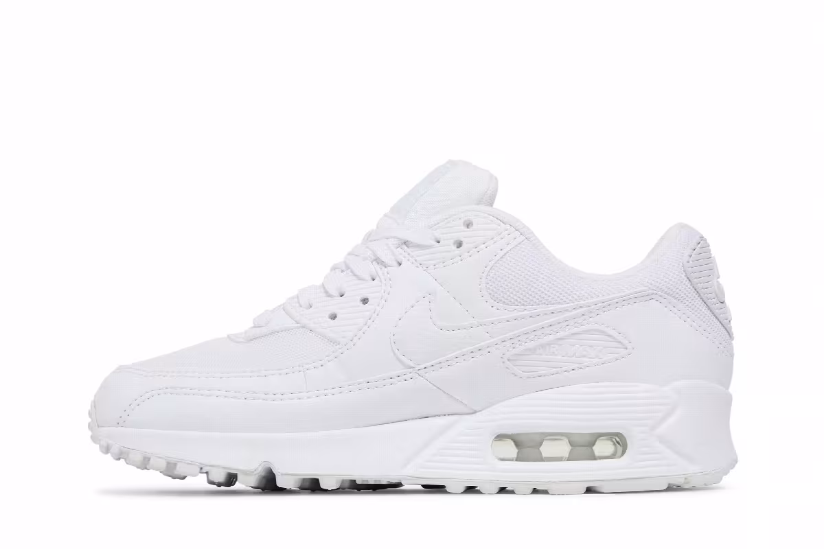Nike Women's Air Max 90 Triple White, view 4