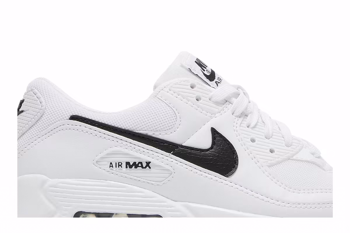 Nike Women's Air Max 90 White Black, view 3