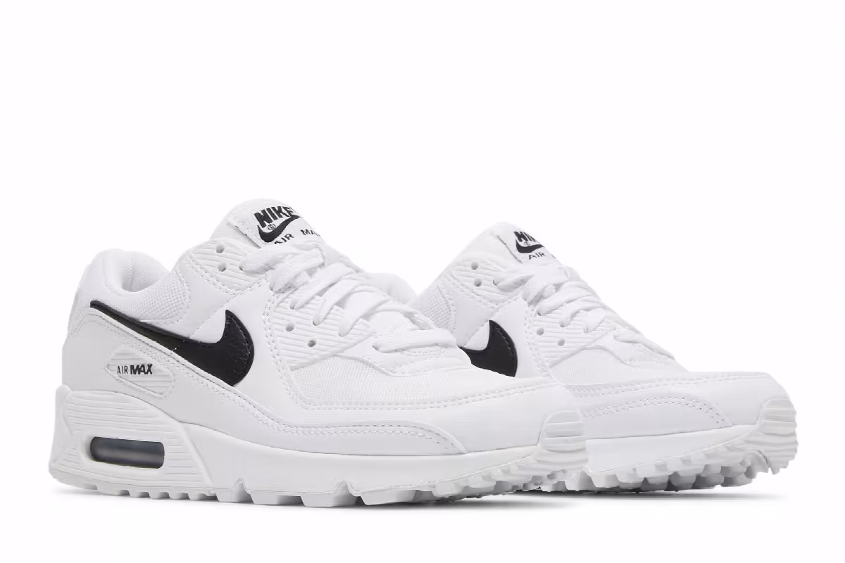 Nike Women's Air Max 90 White Black, view 9