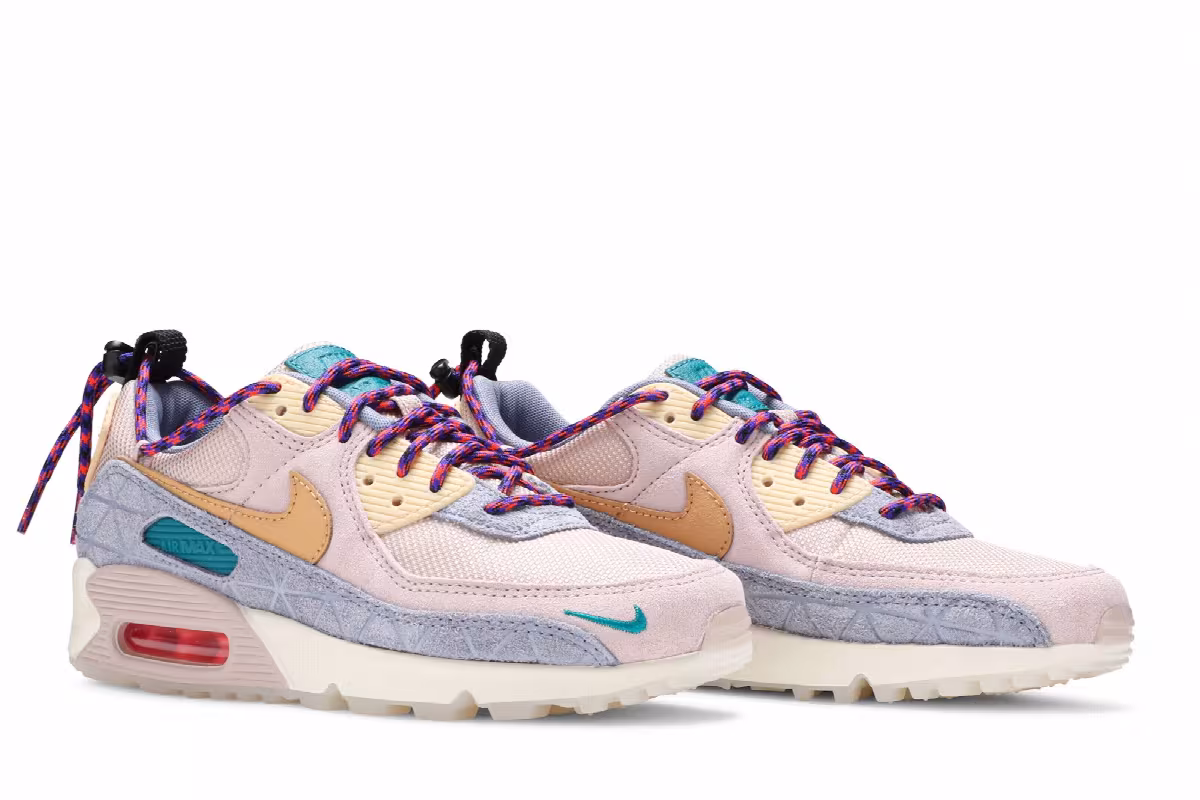 Nike Women's Air Max 90 SE Fossil Stone Ashen Slate, view 9