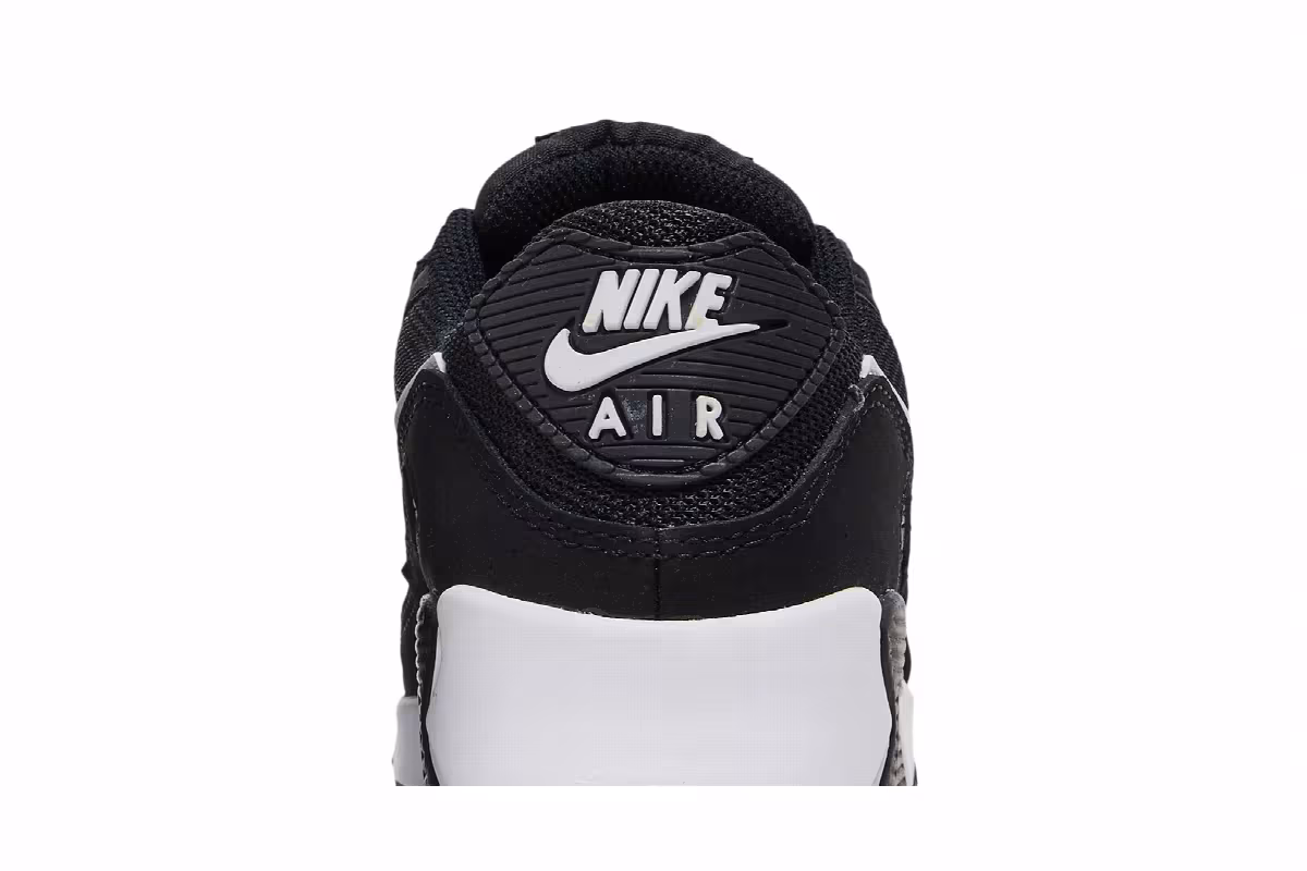 Nike Women's Air Max 90 Black White, view 8